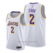 Camiseta Los Angeles Lakers Quinn Cook #2 Association Blanco