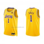 Camiseta Los Angeles Lakers Trevor Ariza #1 75th Anniversary 2021-22 Amarillo