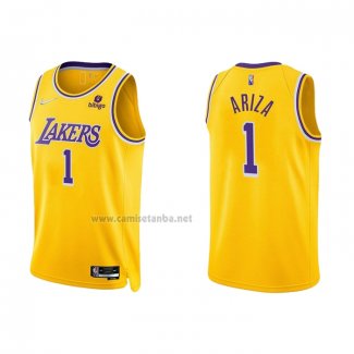 Camiseta Los Angeles Lakers Trevor Ariza #1 75th Anniversary 2021-22 Amarillo