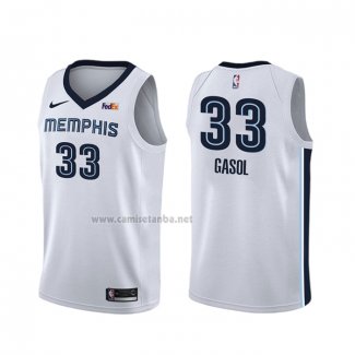 Camiseta Memphis Grizzlies Marc Gasol #33 Association Blanco