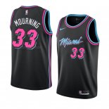 Camiseta Miami Heat Alonzo Mourning #33 Ciudad 2018-19 Negro