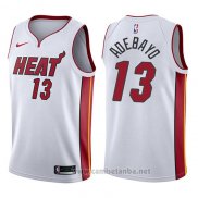 Camiseta Miami Heat Bam Adebayo #13 Association 2017-18 Blanco