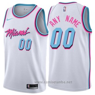 Camiseta Miami Heat Personalizada 2017-18 Blanco