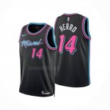 Camiseta Miami Heat Tyler Herro NO 14 Ciudad 2025-26 Negro