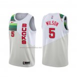 Camiseta Milwaukee Bucks D.j. Wilson #5 Earned Blanco