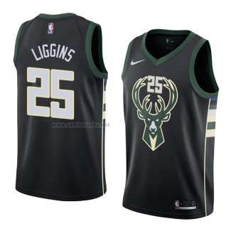 Camiseta Milwaukee Bucks Deandre Liggins #25 Statement 2018 Negro