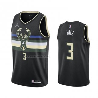 Camiseta Milwaukee Bucks George Hill #3 Statement 2020-21 Negro