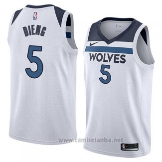 Camiseta Minnesota Timberwolves Gorgui Dieng #5 Association 2018 Blanco