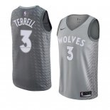 Camiseta Minnesota Timberwolves Jared Terrell #3 Ciudad 2018 Gris