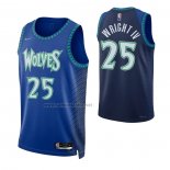 Camiseta Minnesota Timberwolves McKinley Wright IV #25 Ciudad 2021-22 Azul