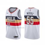 Camiseta New Orleans Pelicans E'twaun Moore #55 Earned Blanco