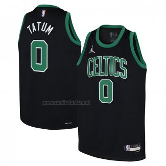 Camiseta Nino Boston Celtics Jayson Tatum #0 Statement Negro