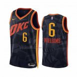 Camiseta Oklahoma City Thunder Jaylin Williams #6 Ciudad 2023-24 Negro