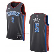 Camiseta Oklahoma City Thunder Luguentz Dort #5 Ciudad 2022-23 Gris