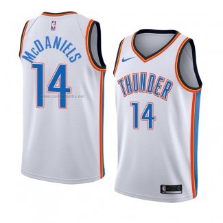 Camiseta Oklahoma City Thunderr K. J. McDaniels #14 Association 2018 Blanco