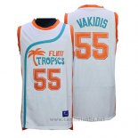 Camiseta Pelicula Flint Tropscs Masmig Vakidis #55 Blanco