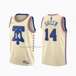 Camiseta Philadelphia 76ers Danny Green #14 Earned 2020-21 Crema