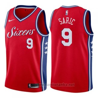 Camiseta Philadelphia 76ers Dario Saric #9 Statement 2017-18 Rojo