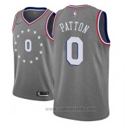 Camiseta Philadelphia 76ers Justin Patton #0 Ciudad 2018-19 Gris