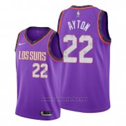 Camiseta Phoenix Suns Deandre Ayton #22 Ciudad Edition Violeta