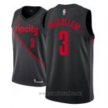 Camiseta Portland Trail Blazers C.j. McCollum #3 Ciudad 2018-19 Negro