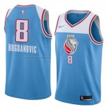 Camiseta Sacramento Kings Bogdan Bogdanovic #8 Ciudad 2018 Azul