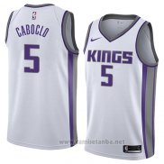 Camiseta Sacramento Kings Bruno Caboclo #5 Association 2018 Blanco