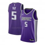 Camiseta Sacramento Kings De'Aaron Fox #5 Icon 2020-21 Violeta