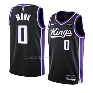 Camiseta Sacramento Kings Malik Monk #0 Icon 2023-24 Negro