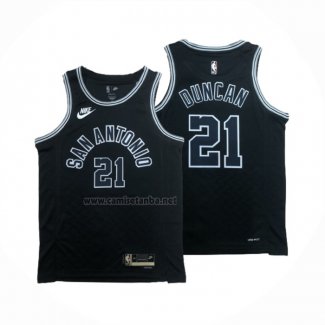 Camiseta San Antonio Spurs Tim Duncan #21 Statement 2022-23 Negro