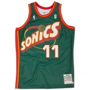 Camiseta Seattle SuperSonics Detlef Schrempf #11 Historic Retro Verde