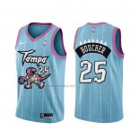 Camiseta Toronto Raptors Chris Boucher #25 Ciudad 2020-21 Rosa Azul