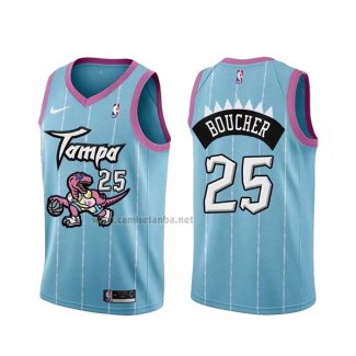 Camiseta Toronto Raptors Chris Boucher #25 Ciudad 2020-21 Rosa Azul
