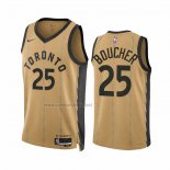 Camiseta Toronto Raptors Chris Boucher #25 Ciudad 2023-24 Oro
