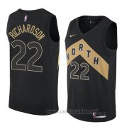 Camiseta Toronto Raptors Malachi Richardson #22 Ciudad 2018 Negro