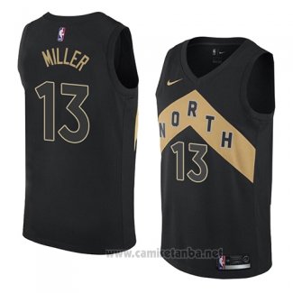 Camiseta Toronto Raptors Malcolm Miller #13 Ciudad 2018 Negro