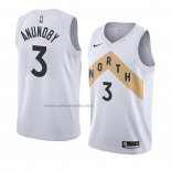 Camiseta Toronto Raptors Og Anunoby #3 Ciudad 2018 Blanco