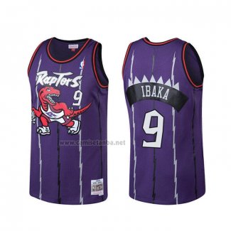 Camiseta Toronto Raptors Serge Ibaka #9 Hardwood Classics Violeta