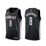 Camiseta Washington Wizards Rui Hachimura #8 Ciudad 2019-20 Negro