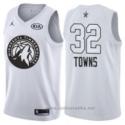 Camiseta All Star 2018 Minnesota Timberwolves Karl-anthony Towns #32 Blanco