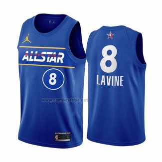 Camiseta All Star 2021 Chicago Bulls Zach Lavine #8 Azul