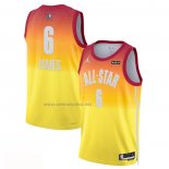 Camiseta All Star 2023 Los Angeles Lakers LeBron James #6 Naranja
