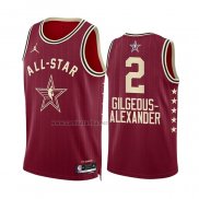 Camiseta All Star 2024 Oklahoma City Thunder Shai-Gilgeous Alexander NO 2 Rojo