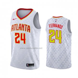 Camiseta Atlanta Hawks Bruno Fernando #24 Association Blanco