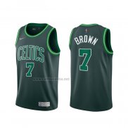 Camiseta Boston Celtics Jaylen Brown #7 Earned 2020-21 Verde