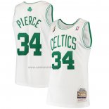 Camiseta Boston Celtics Paul Pierce #34 Mitchell & Ness 2007-08 Blanco