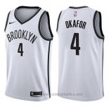 Camiseta Brooklyn Nets Jahlil Okafor #4 Association 2017-18 Blanco