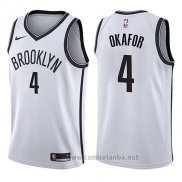 Camiseta Brooklyn Nets Jahlil Okafor #4 Association 2017-18 Blanco