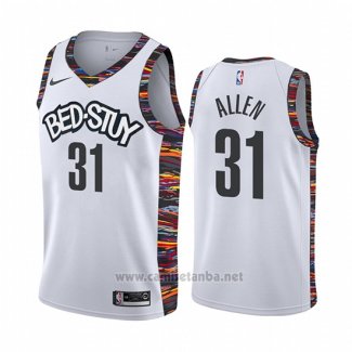 Camiseta Brooklyn Nets Jarrett Allen #31 Ciudad Blanco