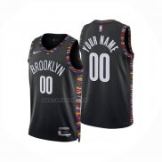 Camiseta Brooklyn Nets Personalizada Ciudad 2025-26 Negro